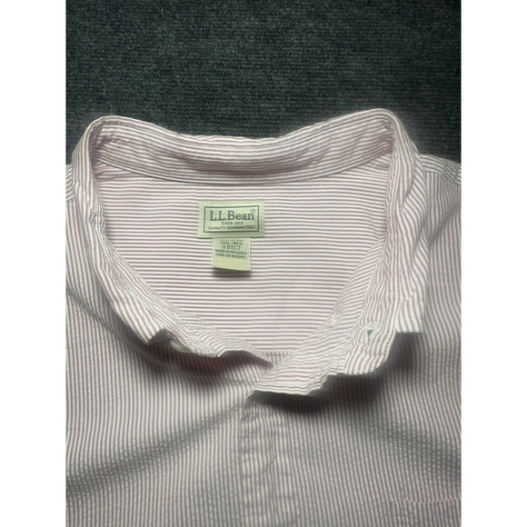 L.L. Bean Other - LL Bean Button Up Shirt Seersucker Colorful Light Pink Mens  XXL